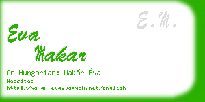 eva makar business card